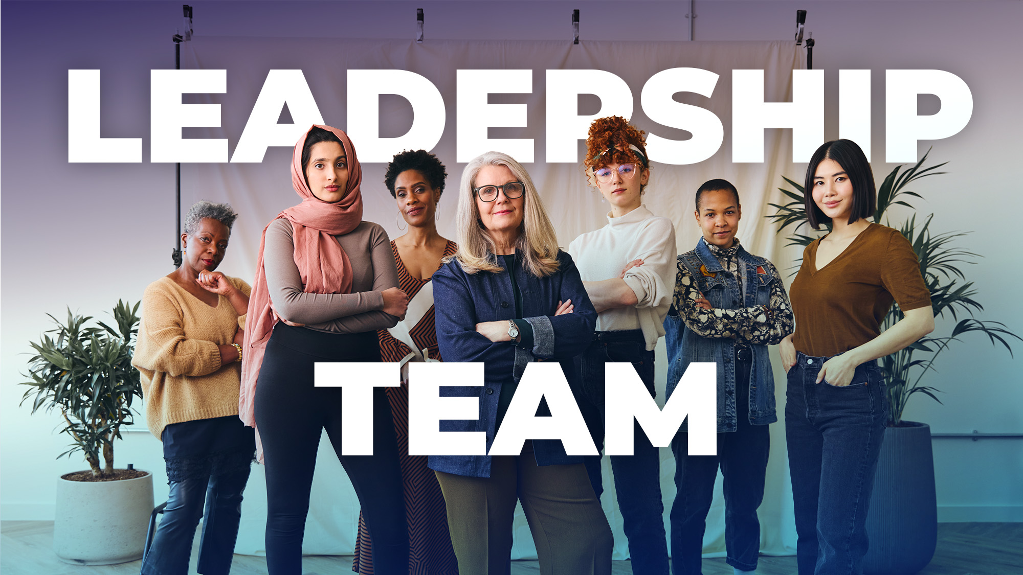 A leadership team in a working session